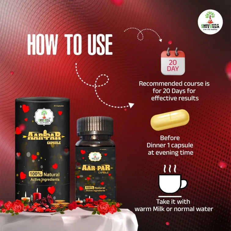 Aar-Par Energy Booster 20 Capsules – 100% Natural Ayurvedic Energy Supplement | Shivveda Ayurveda