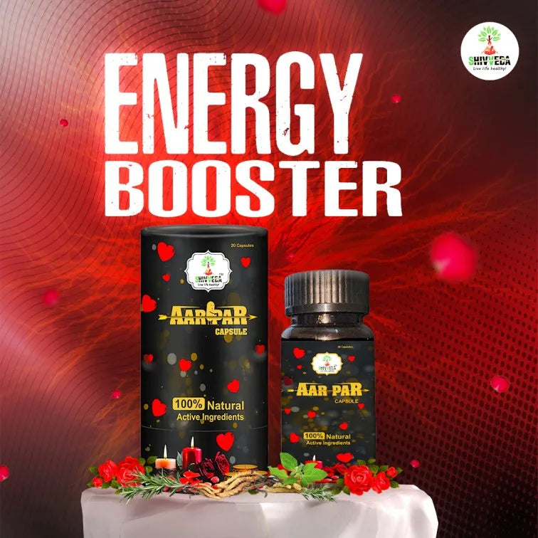 Aar-Par Energy Booster 20 Capsules – 100% Natural Ayurvedic Energy Supplement | Shivveda Ayurveda