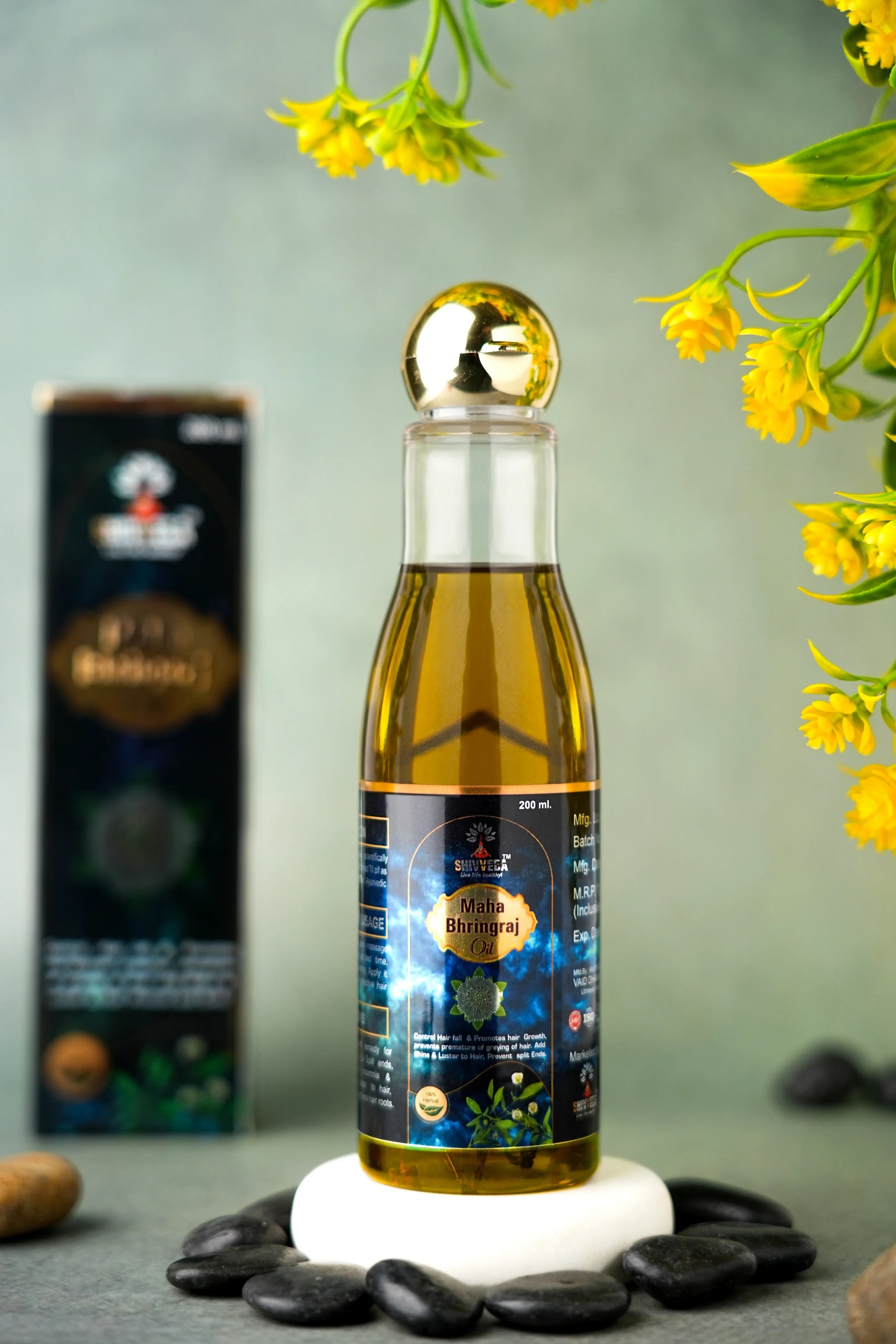Maha Bhringraj Hair Oil - Ayurvedic Solution for Hair Fall, Hair Growth, and Scalp Nourishment