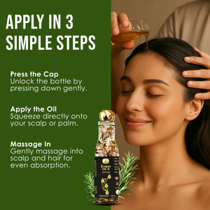 Rosemary Hair Oil Ayurveda - Natural Hair Growth & Scalp Nourishment- Shivveda