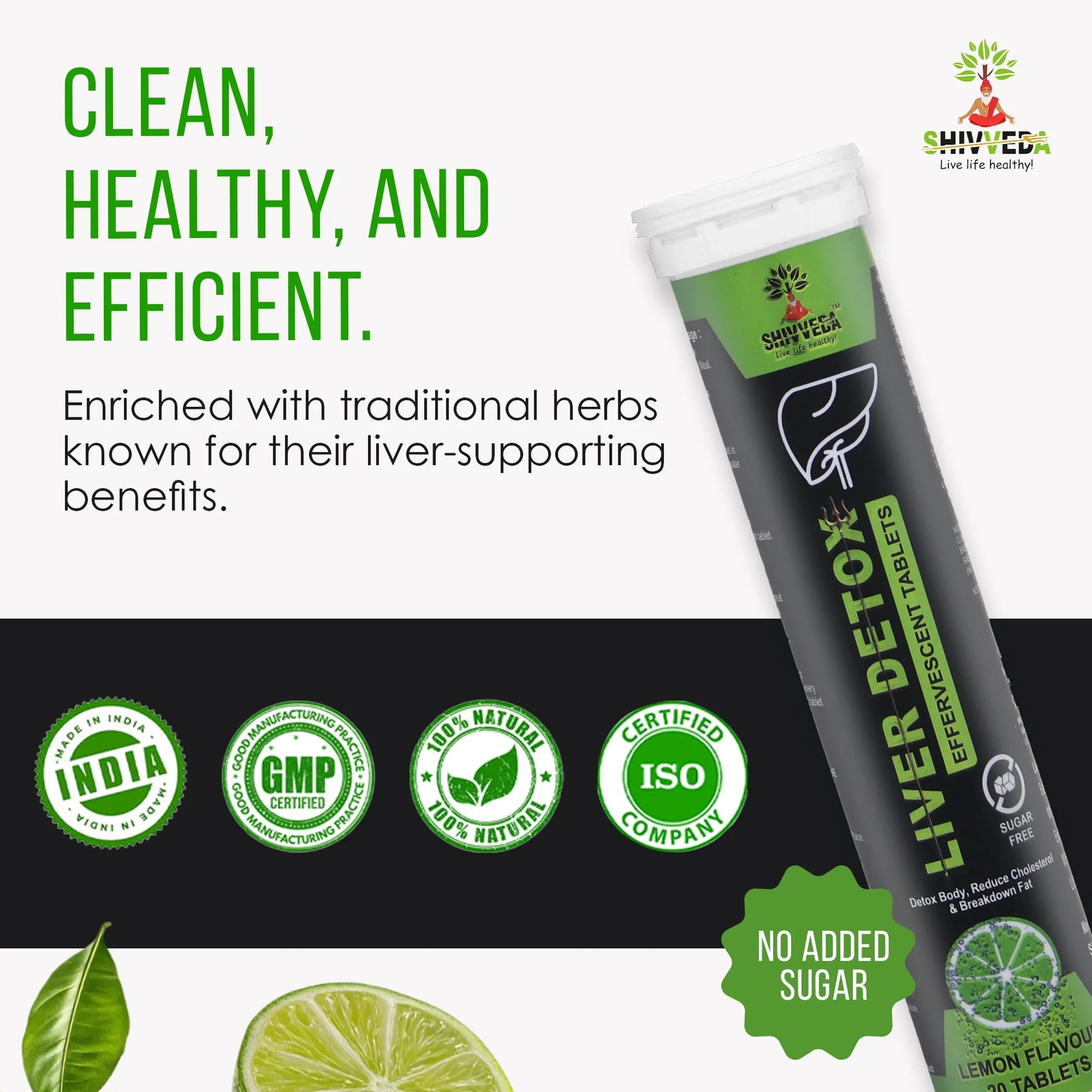 Shivveda Liver Detox Effervescent Tablets – Your Natural Path to a Healthier Liver