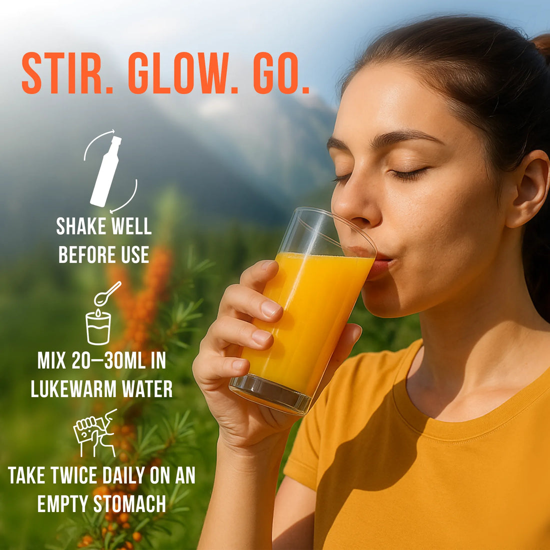 Shivveda Sea Buckthorn Juice – Boost Immunity, Skin Glow & Digestion Naturally